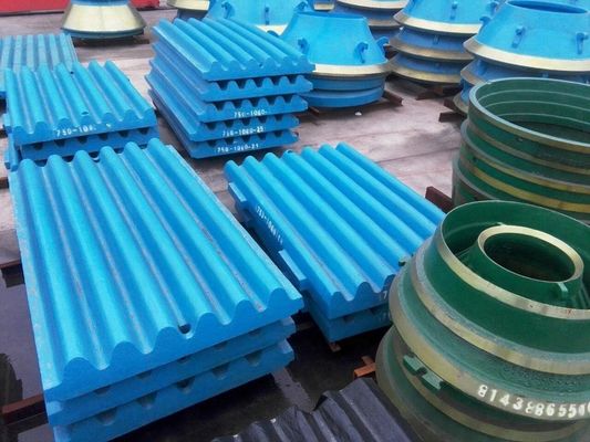 Processamento CNC Peças sobressalentes de chapas de mandíbulas para Telsmith 2044 2250 2540 3042 triturador de mandíbulas