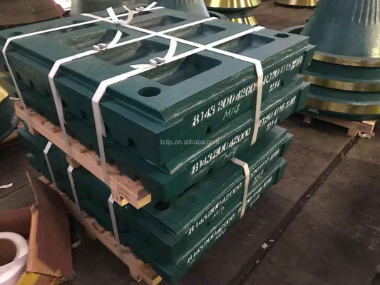Placa de triturador de mandíbulas durável com padrão e construção norma EN124