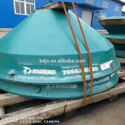 HP400 HP500 Cone Crusher Usure Parts Mn18Cr2 Mantle e Bowl Liner para processo de forja