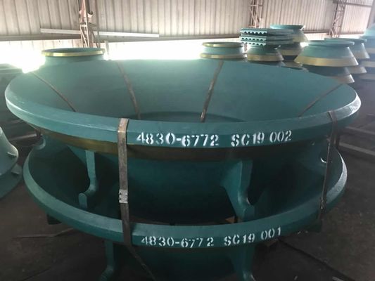 Forro de taça côncava de aço de alto manganês para triturador de pedra Symons 1000 KG limite de peso