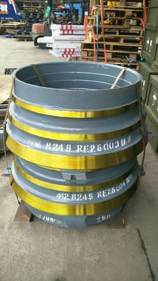 Forro de taça de aço de alto manganês para triturador de cone H6800 Durável e resistente ao desgaste