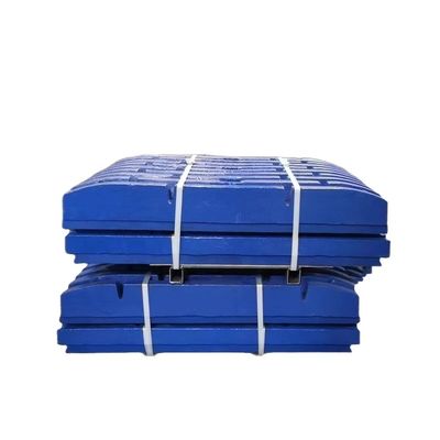 EN124 Padrão de aço de alto manganês C125 Peças sobressalentes para trituradores de mandíbulas Placas de mandíbulas para mineração