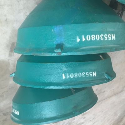 625.43 KG HP700 Conus Crusher Concave Mantle Bowl Liner Peças sobressalentes para mineração de minério