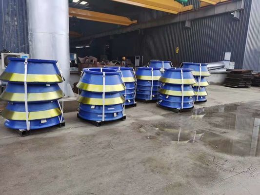 GP500S Peças de desgaste do triturador de cones Mn18Cr2 Bowl Liner Concave e Mantle para mineração de minério