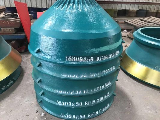 Triturador de minério de energia HP4 Triturador de cone Peças de desgaste Manteiga e côncava com processo de usinagem